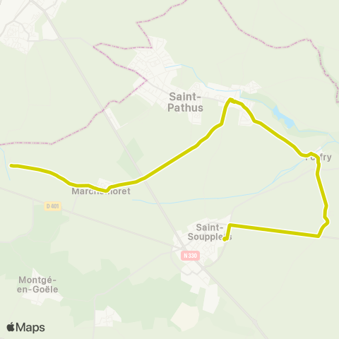 Île-de-France Mobilités Collège Nicolas Tronchon <> Lessart map