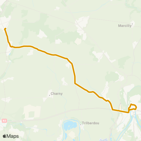 Île-de-France Mobilités Gare de Meaux (Dépose) <> Gare de Dammartin / Juilly / St-Mard map