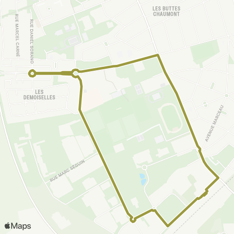 Île-de-France Mobilités Goussainville Gare <> Gare de Goussainville map