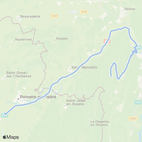 Transaltitude Transaltitude Valence-Autrans-Lans-Meaudre map
