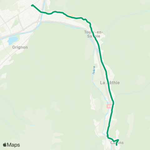 TRA Mobilité Albertville-Cevins map