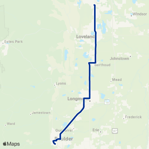 Transfort Regional Service map