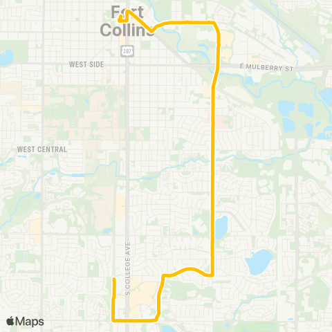 Transfort Downtown Transit Center map