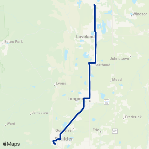 Transfort Regional Service map