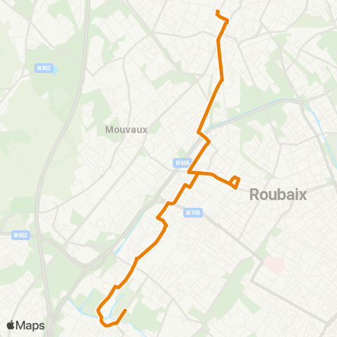 Ilévia Wasquehal Jp Sartre / Tourcoing Centre map