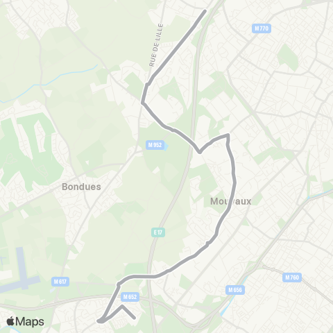 Ilévia Scolaires Roncq Pied de Boeuf / Marcq Institution map