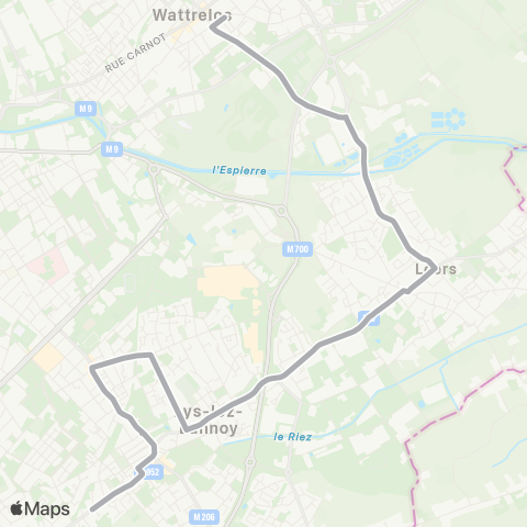 Ilévia Scolaires Ligne Scolaire 945 map