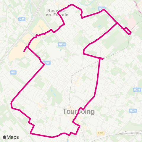 Ilévia Citadine Prom. de Flandre / Tourcoing C Cial map