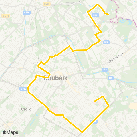 Ilévia Zone d'Activités Gare Jean Lebas / Wattrelos ZAC Winhoutte map