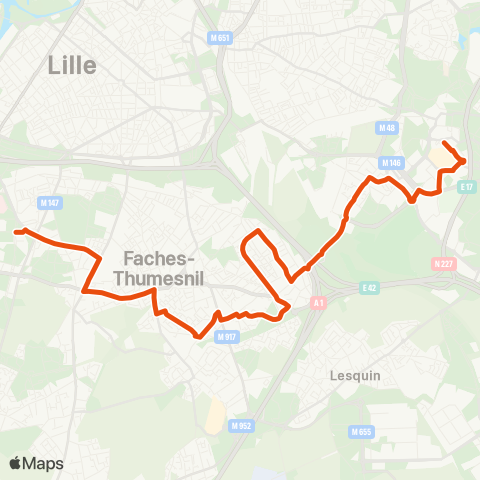 Ilévia Corolle Lille CHU Eurasanté - V d'Ascq Hdv map