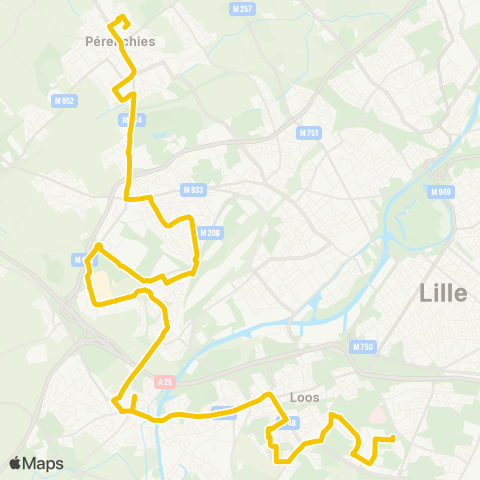 Ilévia Corolle Pérenchies Europe / Lille CHU-Eurasanté map