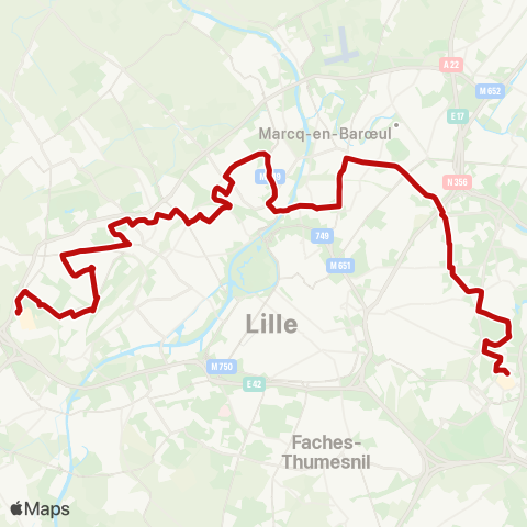 Ilévia Corolle Englos C Cial - Villeneuve d'Ascq Hdv map