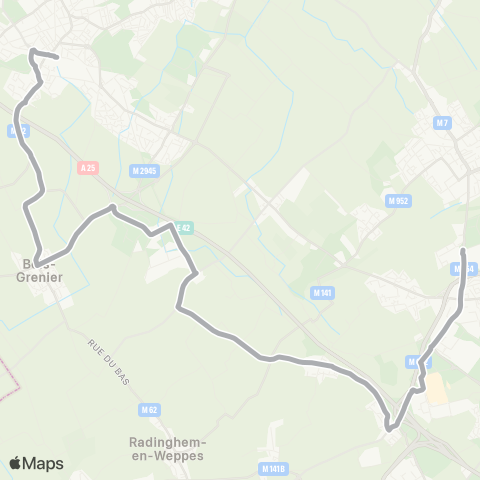 Ilévia Résa Armentières - Bois Grenier - St Phi map