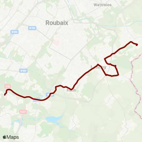 Ilévia Vda les Prés Edgard Pisani - Leers Cdv map