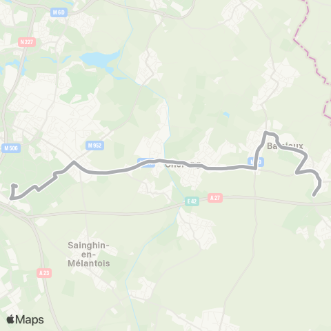 Ilévia Baisieux / Vda 4 Cantons Stade P Mauroy map