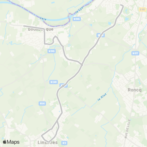 Ilévia Bousbecque Cat - Lp Halluin Colbras map