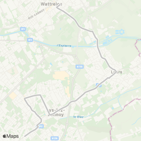 Ilévia Toufflers-Lannoy - Coll St Joseph Wattrelos map