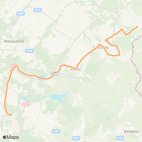 Ilévia Leers Coeur Ville - Villeneuve d'Ascq Pont de Bois map