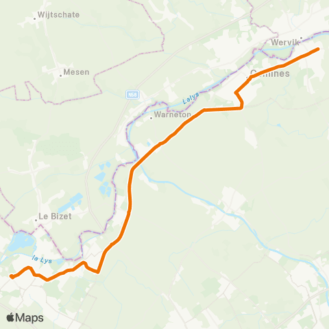 Ilévia Wervicq Curie - Armentières Collège Rostand map
