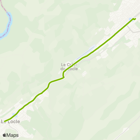 Transports Publics Neuchâtelois La Chaux-de-Fonds, gare - Le Locle, Technicum map