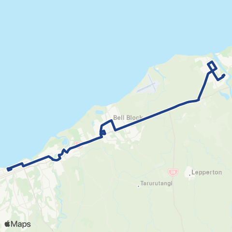 Citylink Commuter buses Waitara / Bell Block map