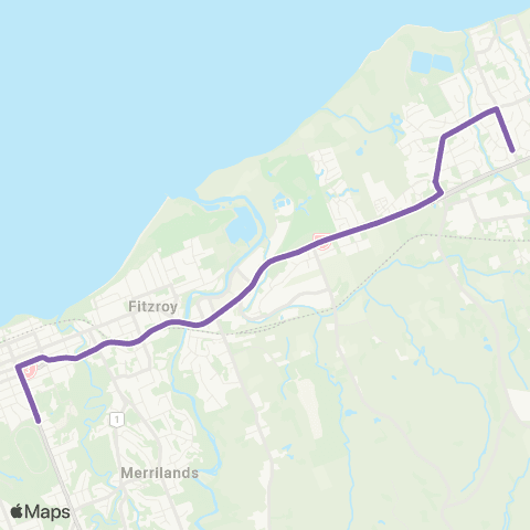 Citylink School buses New Plymouth to Bell Block map