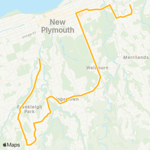 Citylink School buses Orbiter 53 map