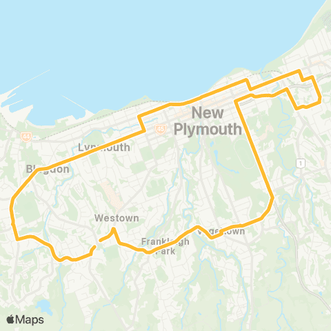 Citylink School buses Orbiter 54 map