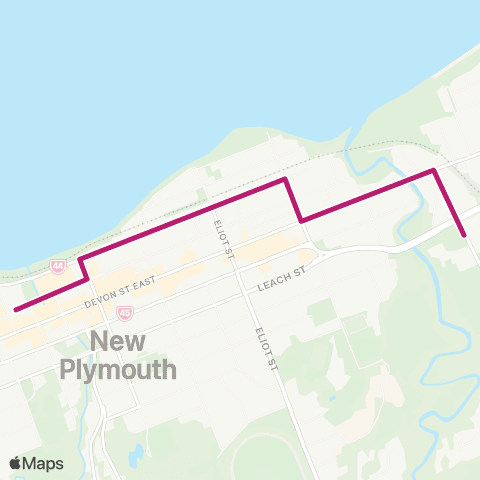 Citylink School buses NPGHS to Ariki St (afternoon only) map