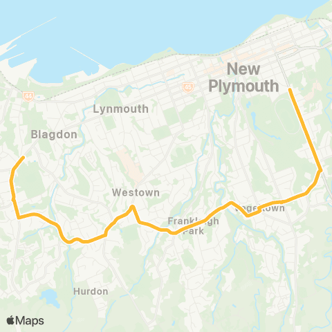 Citylink School buses Orbiter 55 map