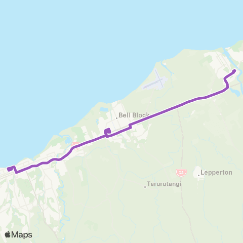 Citylink Commuter buses Waitara Express map