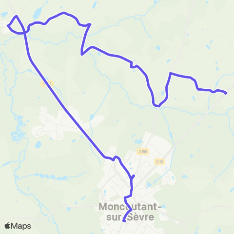 Tréma Scolaire Moncoutant / St Jouin de Milly / Moncoutant map