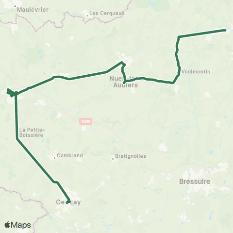 Tréma Mauléon Argentonnay Mauléon map