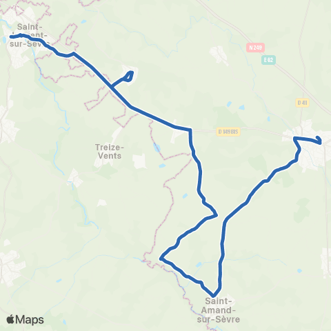 Tréma Mauléon St Laurent sur Sèvre Mauléon map