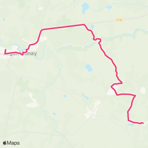 Tréma Scolaire Argentonnay / la Chapelle Gaudin / Argentonnay map