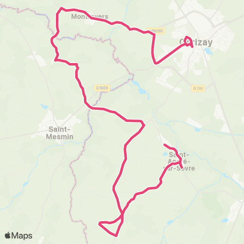 Tréma Scolaire Cerizay / St André sur Sèvre / Cerizay map