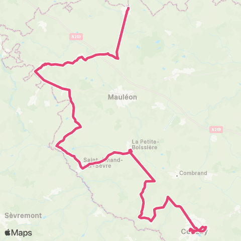 Tréma Scolaire Cerizay / St Pierre des Echaubrognes / Cerizay map