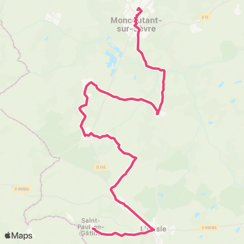 Tréma Scolaire Moncoutant / l'Absie / Moncoutant map