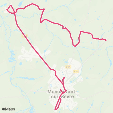 Tréma Scolaire Moncoutant / St Jouin de Milly / Moncoutant map