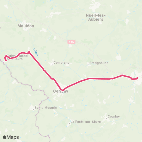 Tréma Scolaire St Amand s/ Sèvre / Bressuire / St Amand s/ Sèvre map