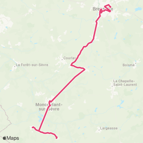 Tréma Scolaire S. Moncoutant / Bressuire / S. Moncoutant map