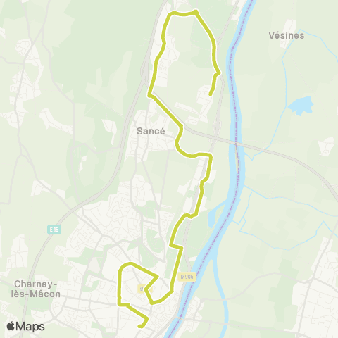 TRéMA Scolaires ZAC Mâcon Nord - Gare Mâcon Ville map