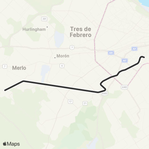 Trenes Argentinos Buenos Aires - Gonzalez Catán / Libertad / M.C.G. Belgrano map
