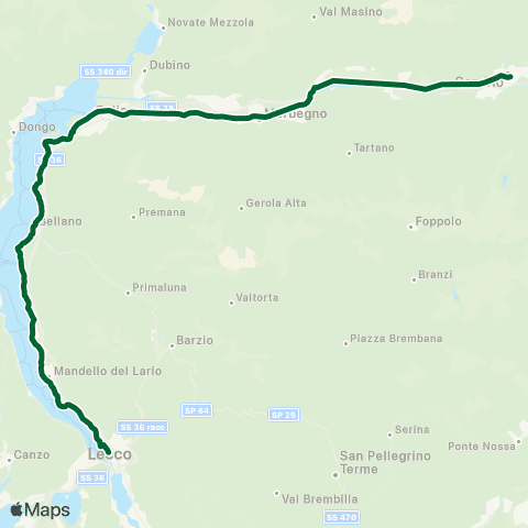 Trenord Bus Sostitutivi map