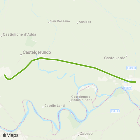 Trenord Codogno-Cremona map