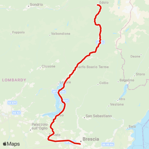 Trenord Brescia-Iseo-Edolo map