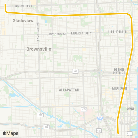 Tri-Rail Downtown Miami Link map