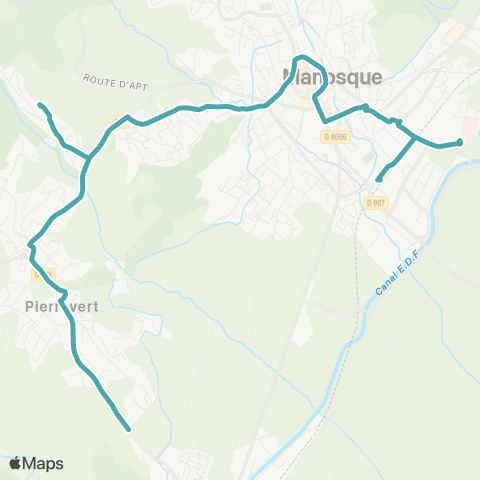 Trans'Agglo TAD Pierrevert - Manosque map