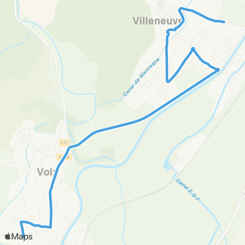 Trans'Agglo Villeneuve - Volx map