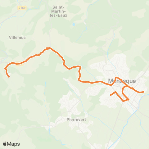 Trans'Agglo Montfuron-Manosque map